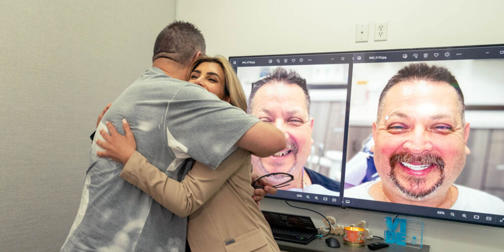 dr with patient happy results